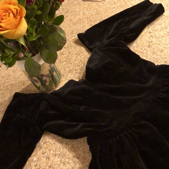 Vintage Black Velvet Long Dress Handmade Small But See Approximate Measurements - Picture 5 of 17